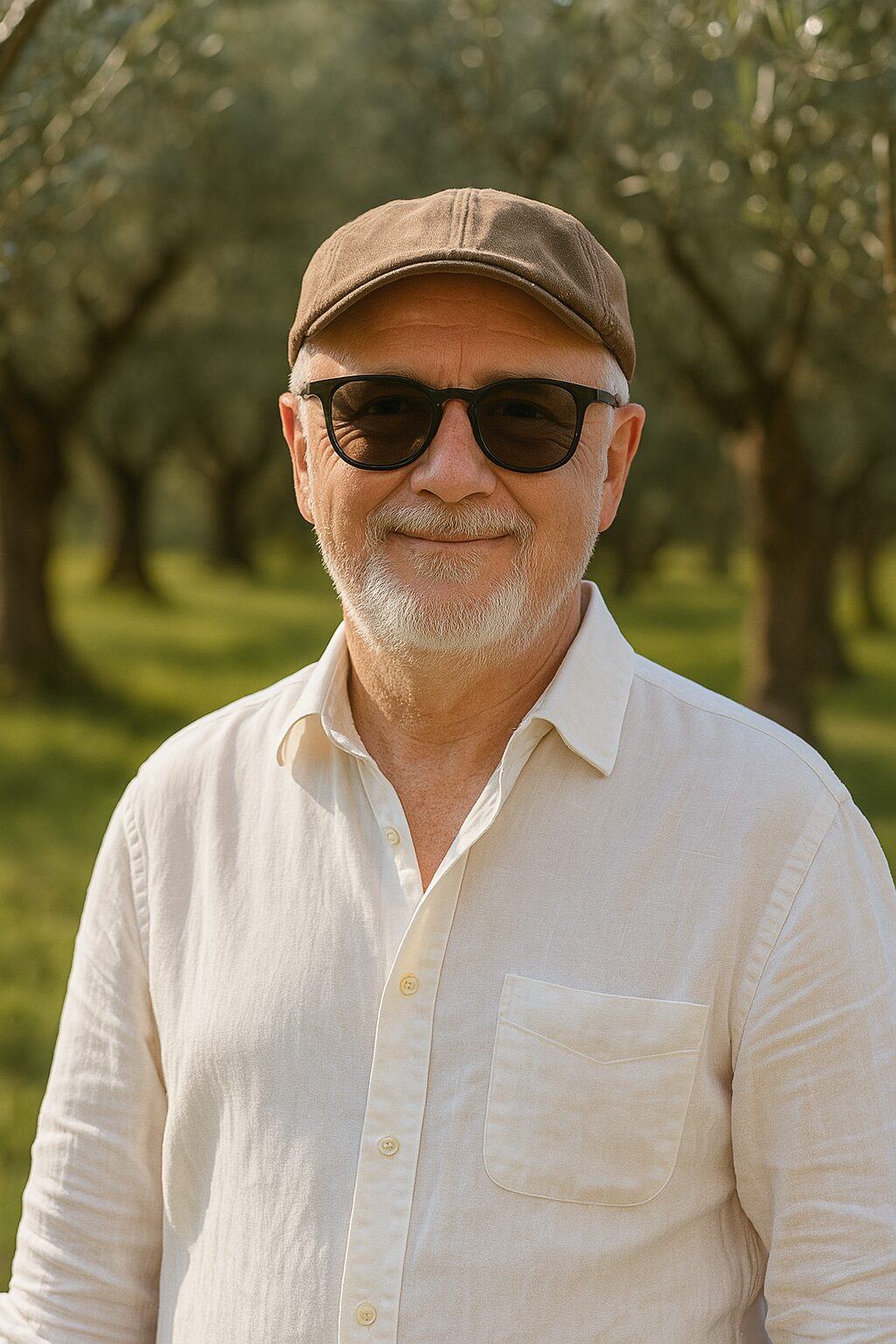 Werner in the La Longevità olive grove